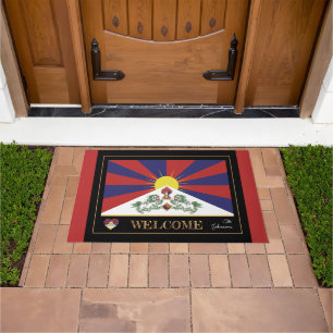Tibet und Tibetische Flagge Haus Matten/Sport Will Fußmatte