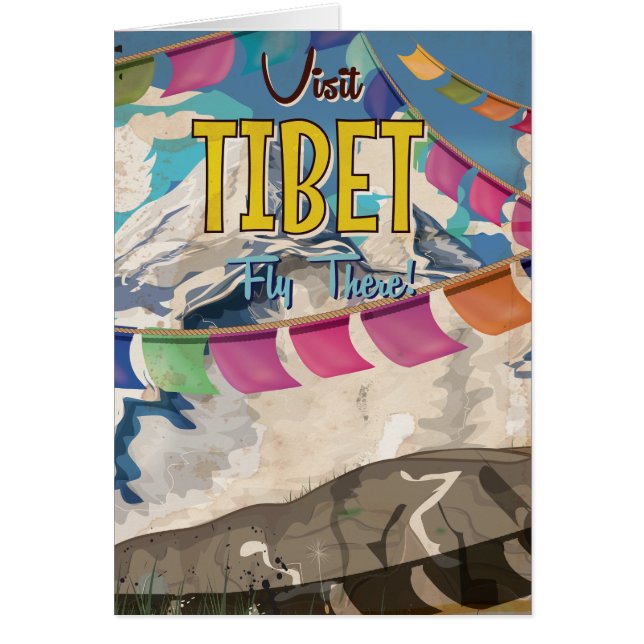 Tibet Vintage Travel Poster (Vorne)