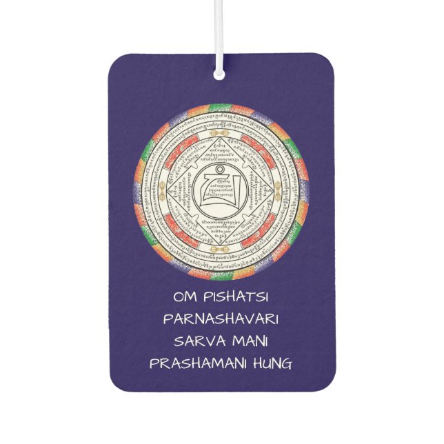 Tibetan Buddhism Parnashavari Protection Amulet Autolufterfrischer (Vorderseite)