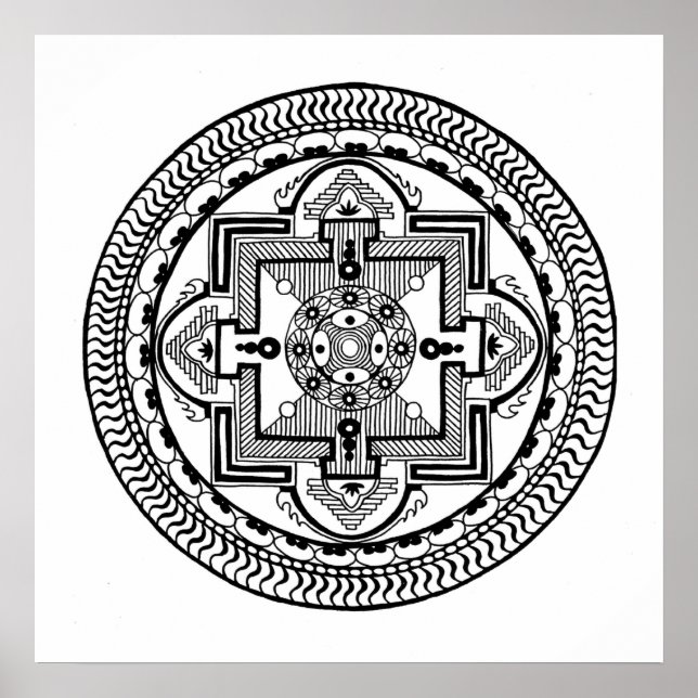 Tibetan Mandala Poster (Vorne)