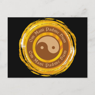 Tibetan Mantra Yin Yang Postkarte