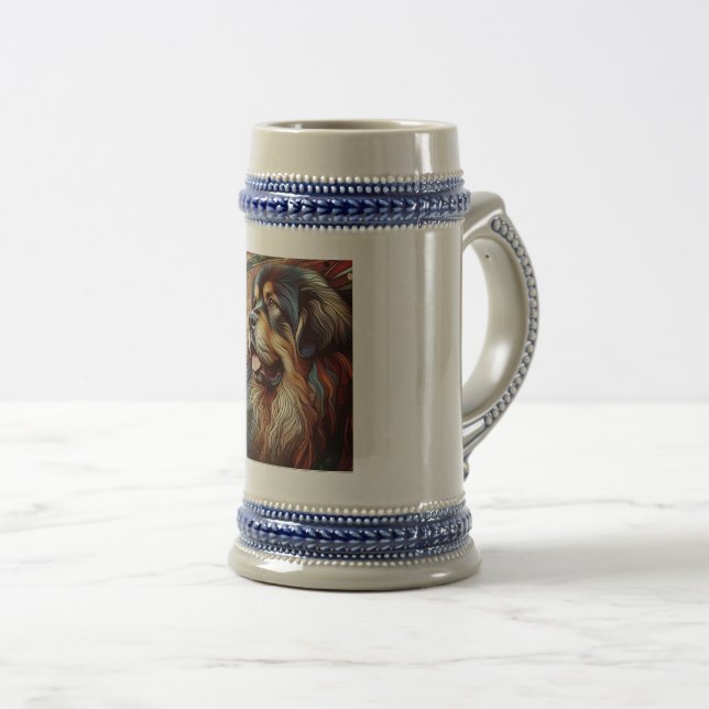 Tibetan Mastiff Bierglas (VorderseiteRechts)