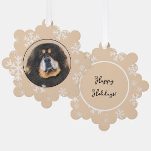 Tibetan-Mastiff-Gemälde - Süße originelle Hundekun Ornament Karte