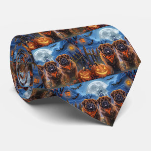 Tibetan Mastiff Halloween Gruselig Krawatte