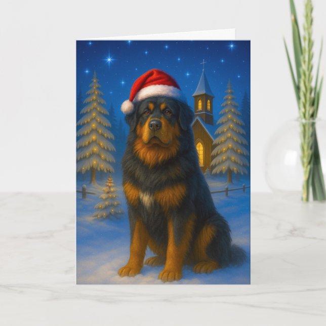 Tibetan Mastiff Holiday Card Feiertagskarte (Vorderseite)