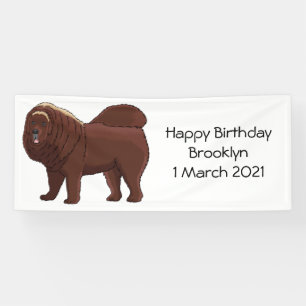 Tibetan Mastiff Hunde Cartoon Illustration Banner