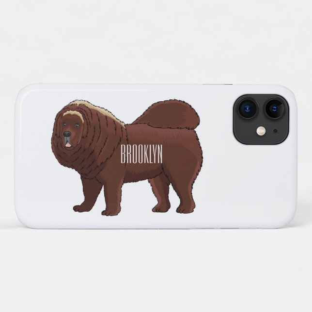 Tibetan Mastiff Hunde Cartoon Illustration Case-Mate iPhone Hülle (Rückseite (Horizontal))