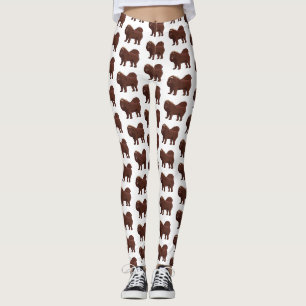 Tibetan Mastiff Hunde Cartoon Illustration Leggings