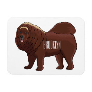 Tibetan Mastiff Hunde Cartoon Illustration Magnet
