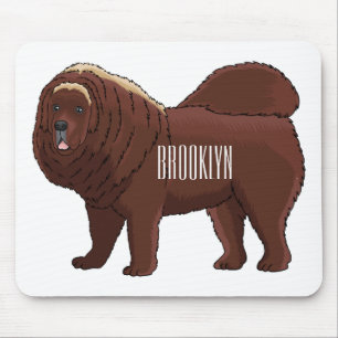 Tibetan Mastiff Hunde Cartoon Illustration Mousepad