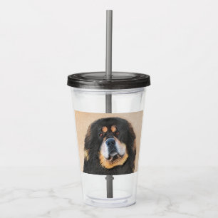 Tibetan Mastiff Malerei - Niedliche Original Dog A Acryltrinkbecher