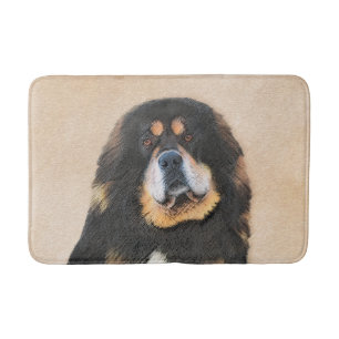 Tibetan Mastiff Malerei - Niedliche Original Dog A Badematte
