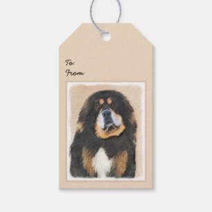 Tibetan Mastiff Malerei - Niedliche Original Dog A Geschenkanhänger