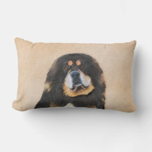 Tibetan Mastiff Malerei - Niedliche Original Dog A Lendenkissen