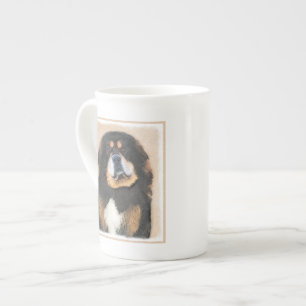 Tibetan Mastiff Malerei - Niedliche Original Dog A Prozellantasse