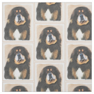 Tibetan Mastiff Malerei - Niedliche Original Dog A Stoff