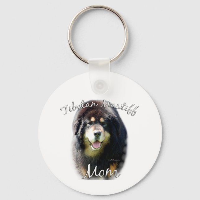 Tibetan Mastiff Mama 2 Schlüsselanhänger (Vorderseite)