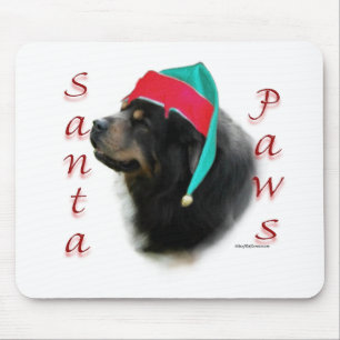 Tibetan Mastiff Santa Paws Mousepad