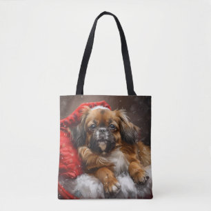 Tibetan Spaniel Dog Weihnachtsfest Tasche