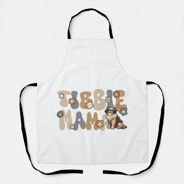 Tibetan Spaniel Groovy Tibbie Mama Schürze (Vorderseite)