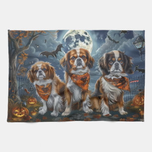 Tibetan Spaniel Halloween Gruselig Geschirrtuch
