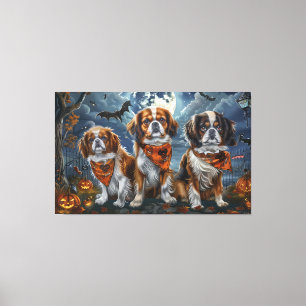 Tibetan Spaniel Halloween Gruselig  Leinwanddruck