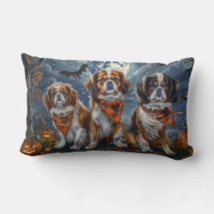 Tibetan Spaniel Halloween Gruselig Lendenkissen