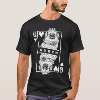 Tibetan Spaniel Queen Of Hearts Hund Pop T-Shirt