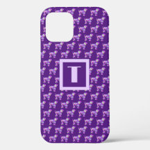 Tibetan Terrier Dog Lila Silhouette Monogram