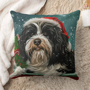 Tibetan Terrier Dog Weihnachtsfest Kissen