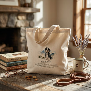 Tibetan Terrier Hund Wasserfarbe Rasse Zitat Tragetasche