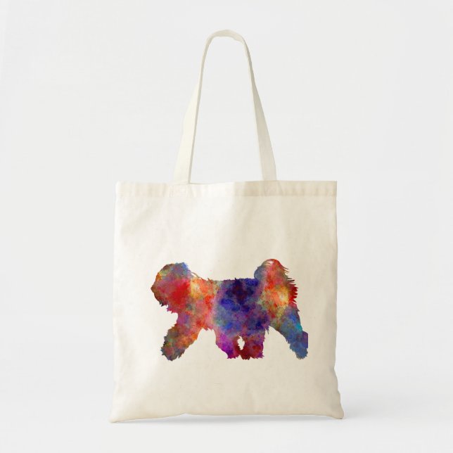 Tibetan Terrier in Aquarell Tragetasche (Vorne)