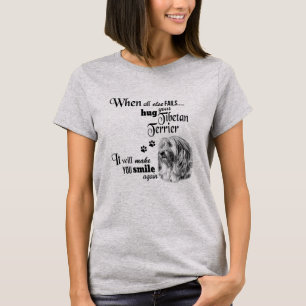 Tibetan Terrier Moderne Kunst niedlicher Hund züch T-Shirt