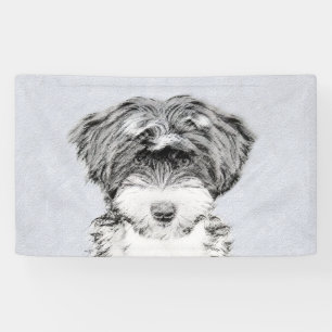Tibetan Terrier Painting - Niedliche Original Dog  Banner
