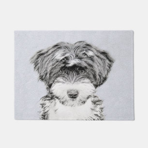Tibetan Terrier Painting - Niedliche Original Dog  Fußmatte