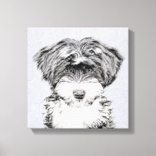 Tibetan Terrier Painting - Niedliche Original Dog Leinwanddruck