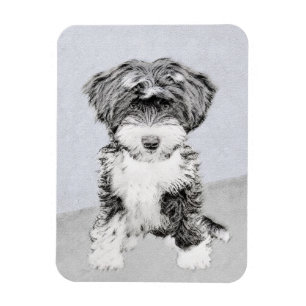 Tibetan Terrier Painting - Niedliche Original Dog Magnet