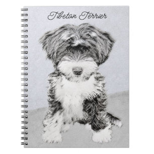 Tibetan Terrier Painting - Niedliche Original Dog Notizblock