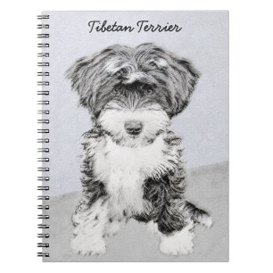 Tibetan Terrier Painting - Niedliche Original Dog  Notizblock