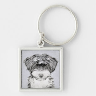 Tibetan Terrier Painting - Niedliche Original Dog  Schlüsselanhänger