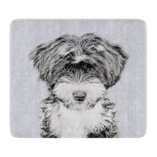 Tibetan Terrier Painting - Niedliche Original Dog  Schneidebrett