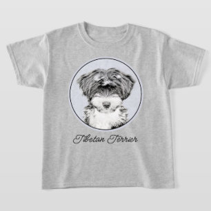 Tibetan Terrier Painting - Niedliche Original Dog T-Shirt