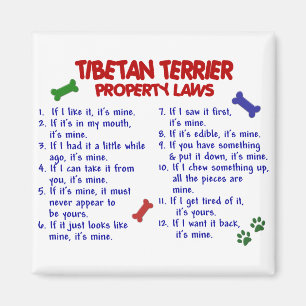 TIBETAN TERRIER Property Laws 2 Magnet