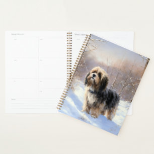 Tibetan Terrier Qu'il neige Noël