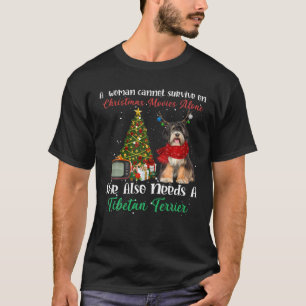 Tibetan Terrier Rentier Weihnachtsbaum Ornament D T-Shirt