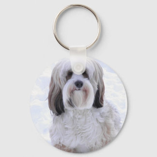 Tibetan Terrier Sable und White Schlüsselanhänger