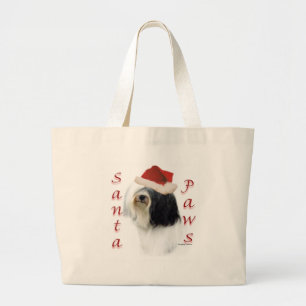 Tibetan Terrier Santa Paws Jumbo Stoffbeutel