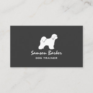 Tibetan Terrier Silhouette   Pflege von Hunden Visitenkarte