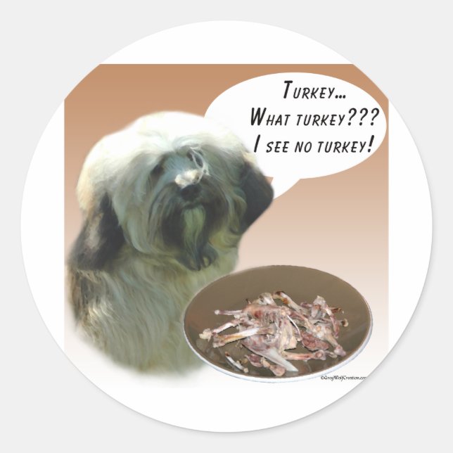 Tibetan Terrier Türkei Runder Aufkleber (Vorderseite)