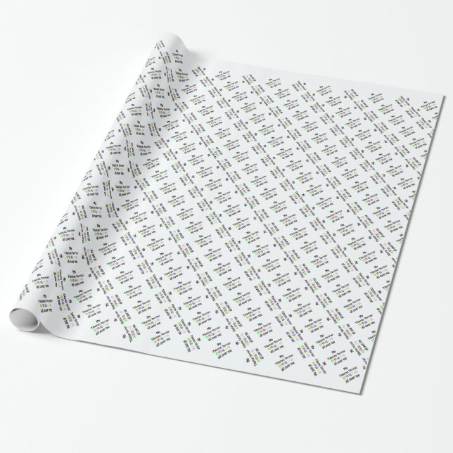 Tibetan Terrier Walks Design Geschenkpapier (Ungerollt)